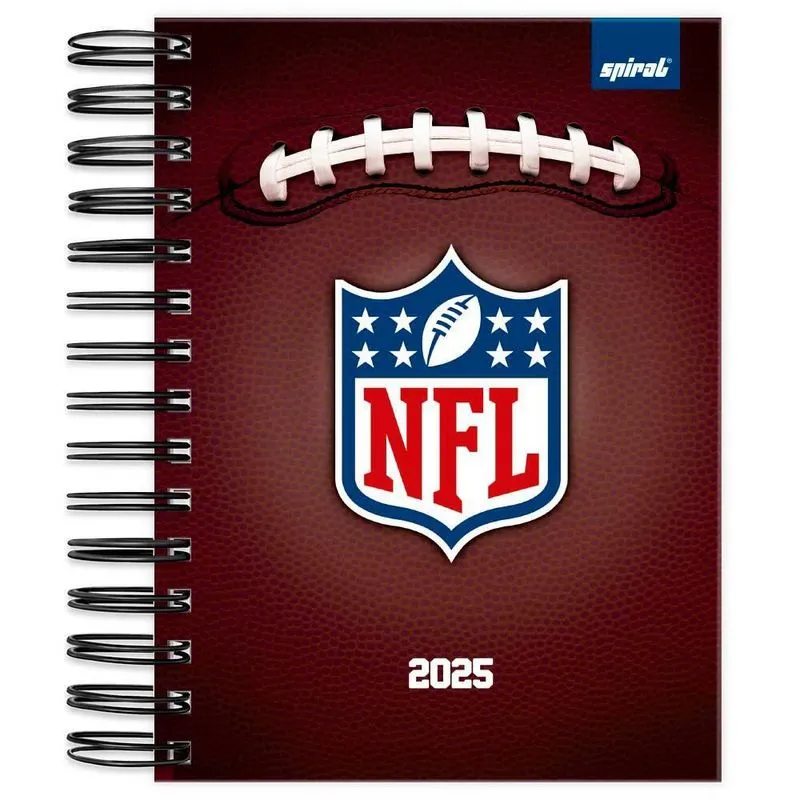 Agenda diária 2025 nfl 176 folhas 2514643 Spiral nfl