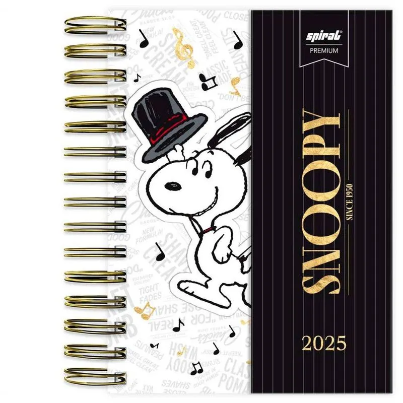 Agenda diária comaba Snoopy 2025 2514650 Spiral Sno pt 1 un