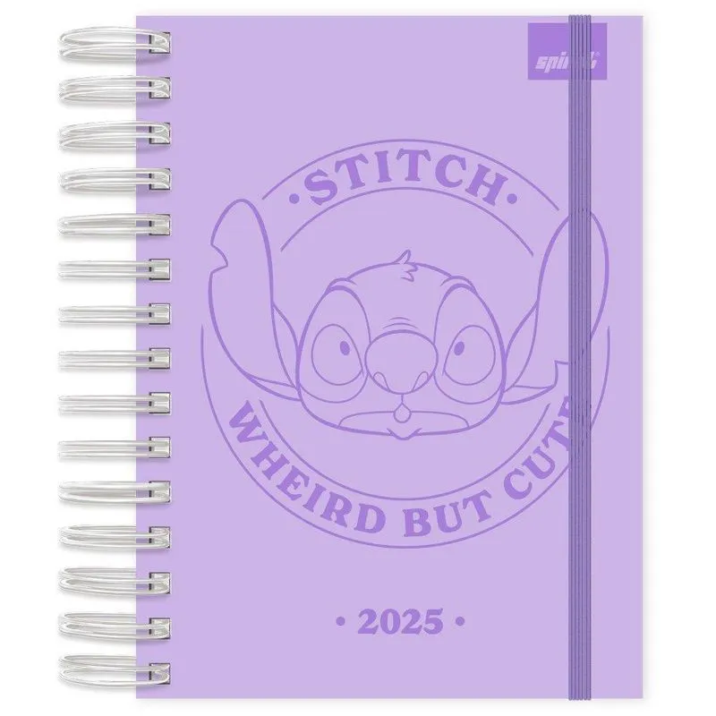 Agenda diária Stitch 2025 2514667 Spiral Ds pt 1 un
