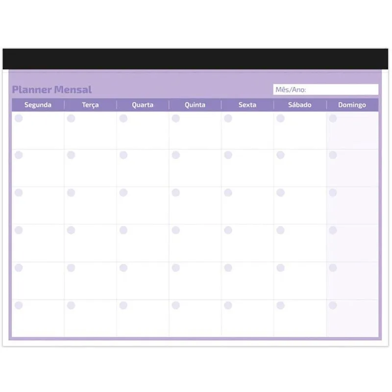 Planner mensal 214x280mm 24fls Sooth. Lilás 2515060 Spiral Soot pt 1 un