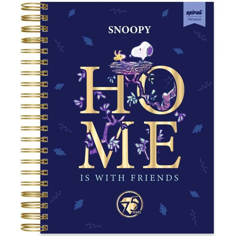 Caderno univ. Capa dura 10x1 150fls Snoopy Pr. 2515268 Spiral Sno pt 1 un