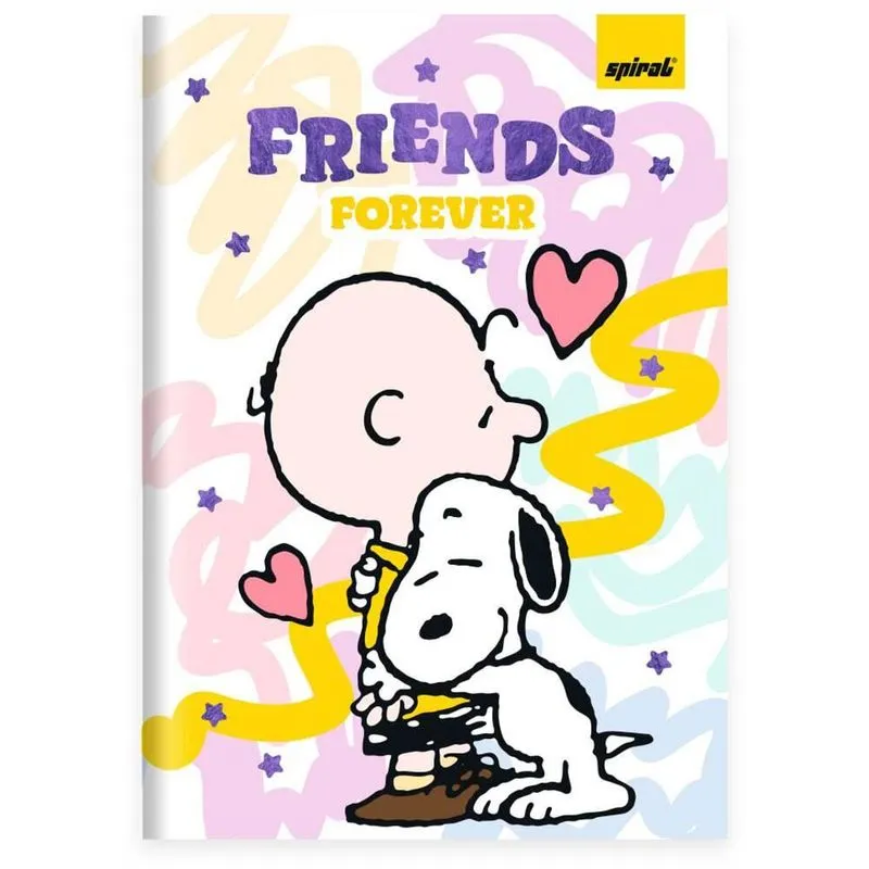 Caderno 1-4 C.D. costurado 80fls Snoopy 2515312 Spiral Sno