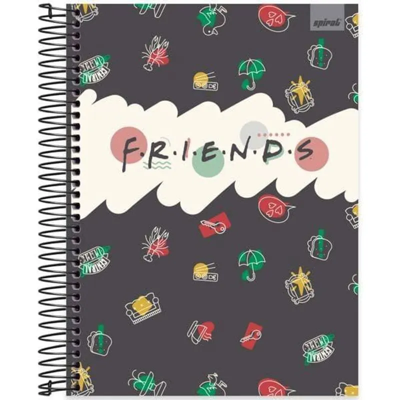 Caderno univ. Capa dura 20x1 320fls Friends 2515398 Spiral Frd pt 1 un