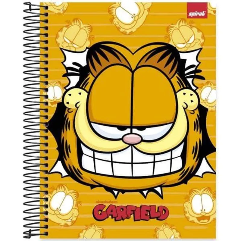 Caderno univ. Capa dura 20x1 320fls Garfield 2515435 Spiral Gar pt 1 un