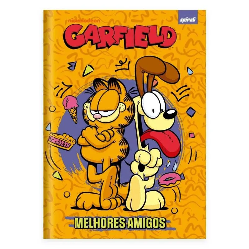 Caderno Univ. C. D. Costurado 80fls Garfield 2515442 Spiral Gar pt 1 un