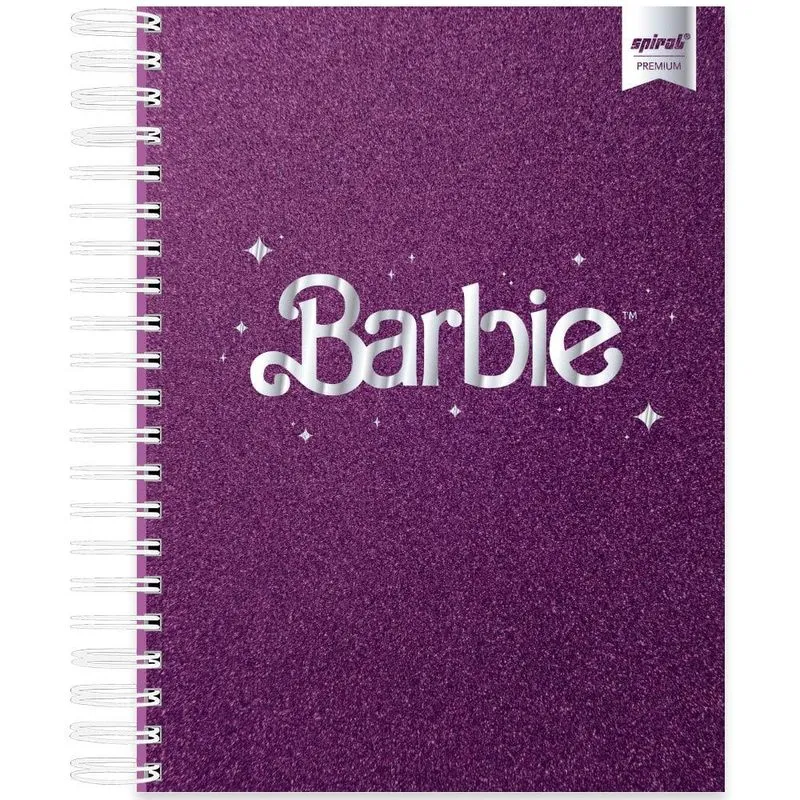 Caderno univ. Capa dura 10x1 150fls Barbie Pr. 2515480 Spiral Brb pt 1 un