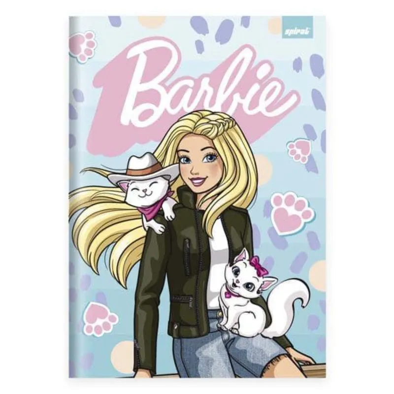 Caderno Univ.C.D. Costurado 80fls Barbie 2515497 Spiral Brb