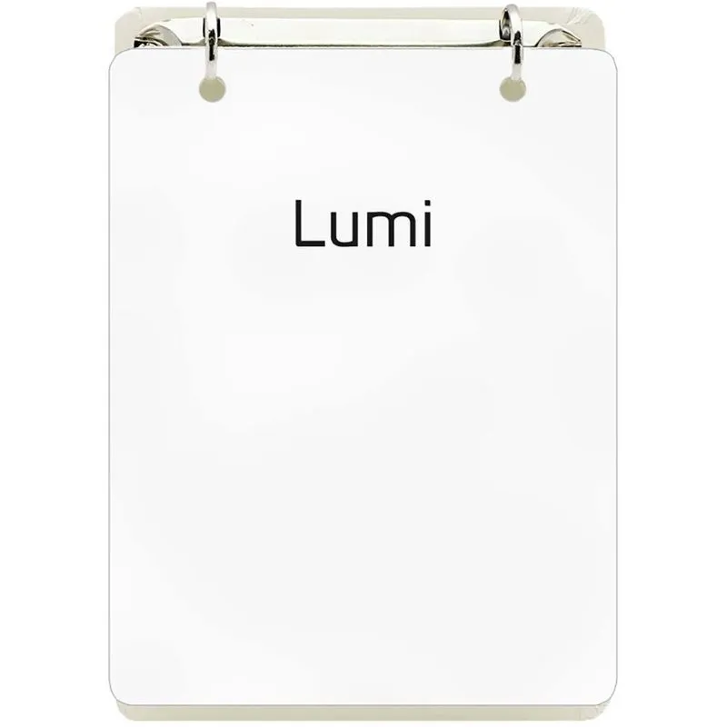 Mini Caderno Argolado, Capa em polipropileno, 2 argolas, 100 folhas, Vertical, 135mm x 195mm, Branco, 2516487, Spiral Lumi - pt 1 un