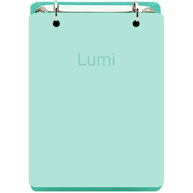 Mini Caderno Argolado Capa em polipropileno 2 argolas 100 folhas Vertical 135 x 195mm Turquesa 2416494 Spiral Lumi - pt 1 un