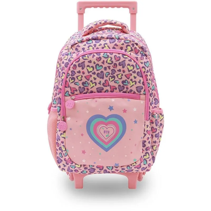 Mochila escolar com rodas Corações Happy-Time