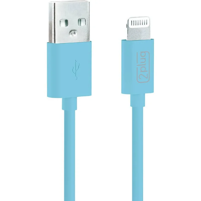 Cabo USB para lightning 1m Azul 2Plug