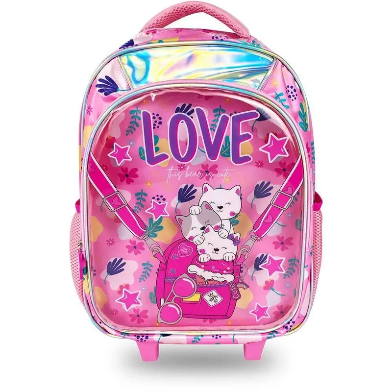 Mochila escolar com rodas Gatos Happy-Time