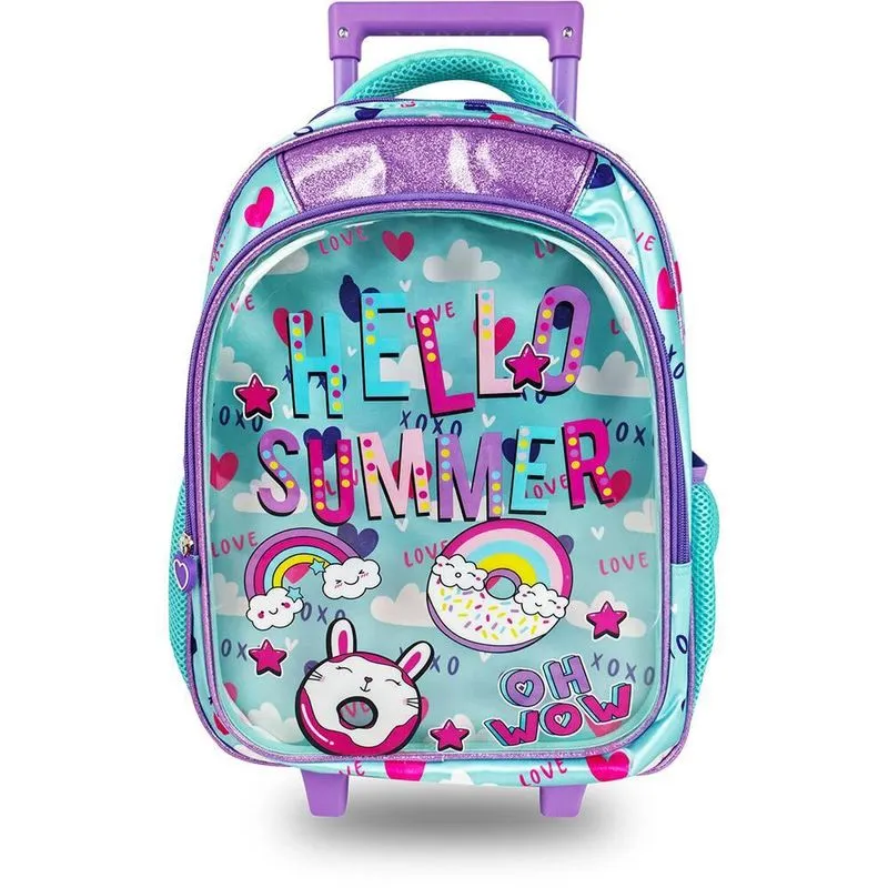 Mochila escolar com rodas Hello Summer Happy-Time