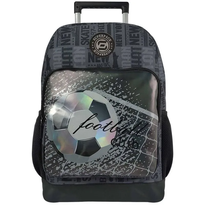 Mochila Escolar Infantil de Rodinhas Football 16 Happy-time