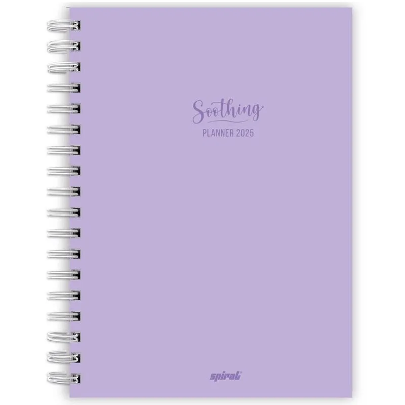 Planner Colegial 2025, Soothing Lilás, 80 folhas, com espiral, 2518221, Spiral Soot - pt 1 un