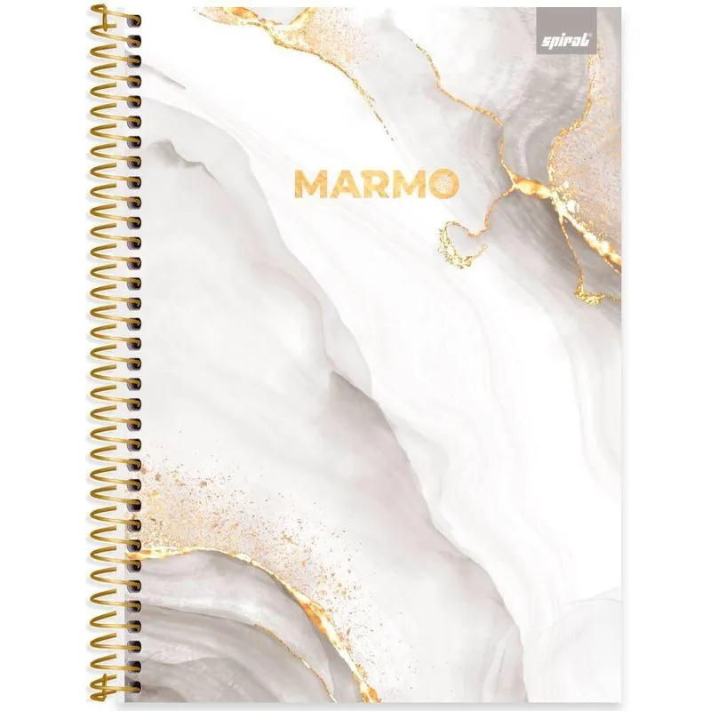 Caderno Universitário Capa Dura 1 x 1 80 Folhas Marmo 2520385 Spiral Mrm