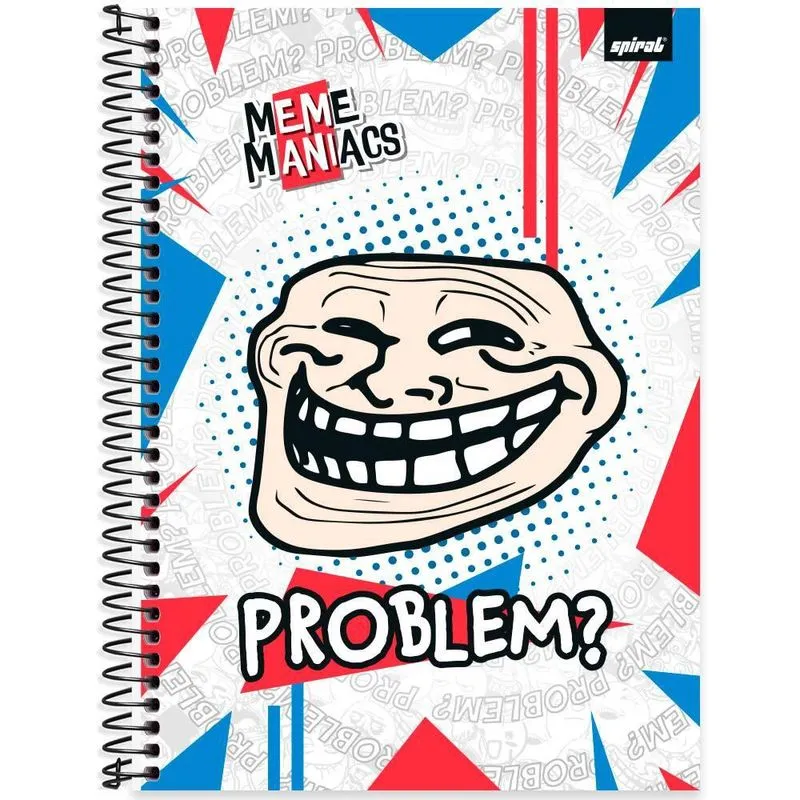 Caderno Universitário Capa Dura 1 x 1 80 Folhas Meme Maniacs 2520408 Spiral Mm - pt 1 un