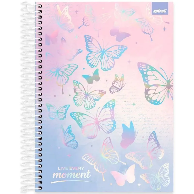 Caderno univ. Capa dura 15x1 240fls Flutter 2520668 Spiral Flu pt 1 un
