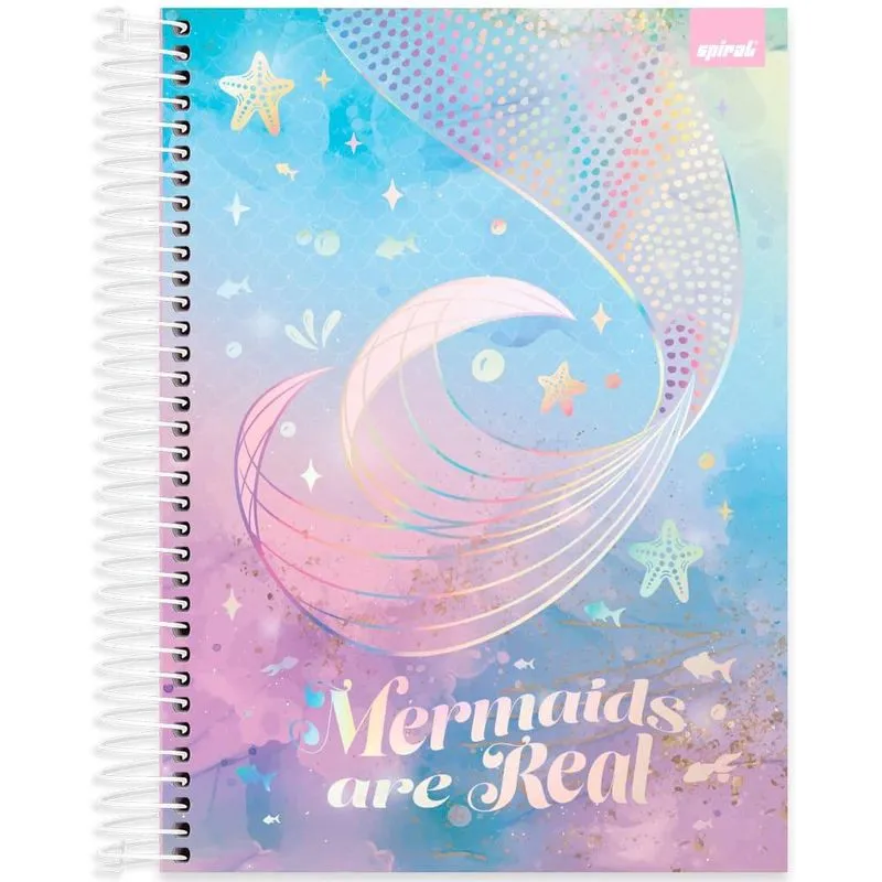 Caderno univ. Capa dura 20x1 320fls Sereia 2520743 Spiral Ten pt 1 un