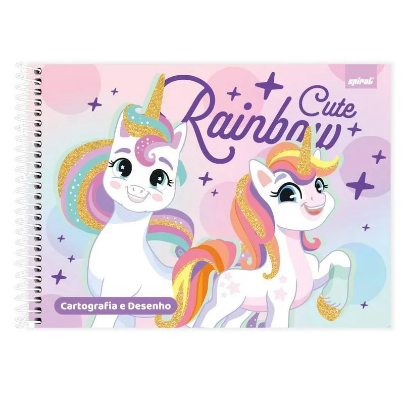 Caderno cartografia capa dura 80fls Fantasy 2520903 Spiral Fan pt 1 un