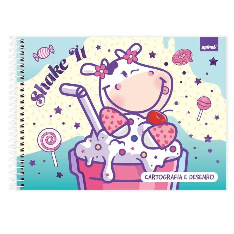 Caderno cartografia capa dura 80fls Pop Pet 2520910 Spiral Pop pt 1 un