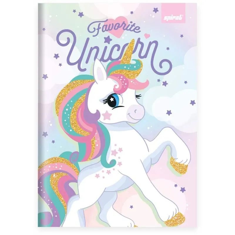 Caderno 1-4 costurado capa dura 1 matéria 80 folhas Fantasy 2520965 Spiral Fan