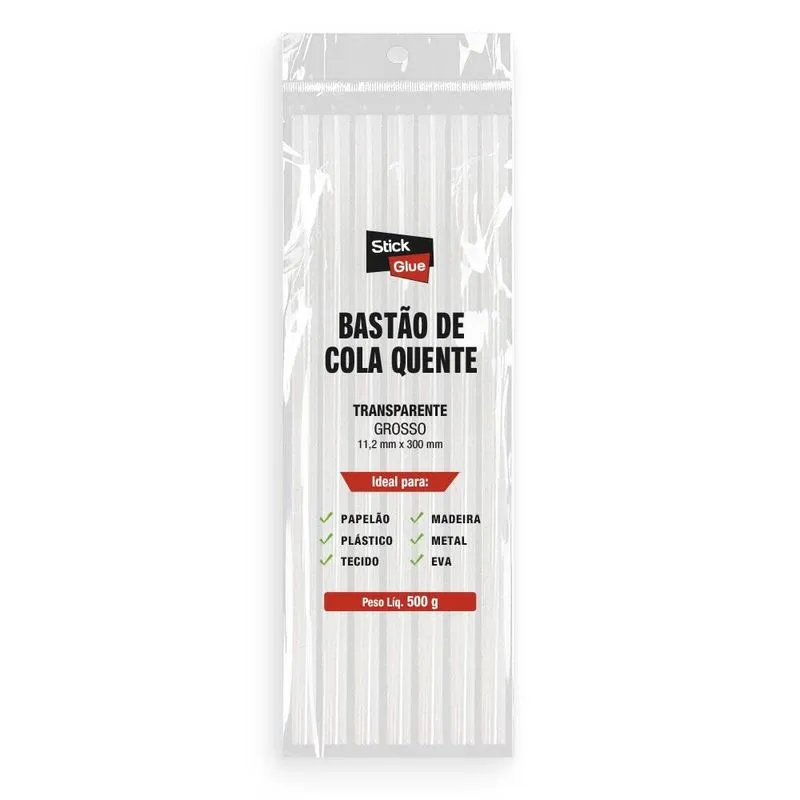 Refil de cola quente grossa 11,2 x 300mm 500g Stick Glue