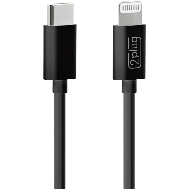 Cabo USB C para lightning 1m Preto 2Plug
