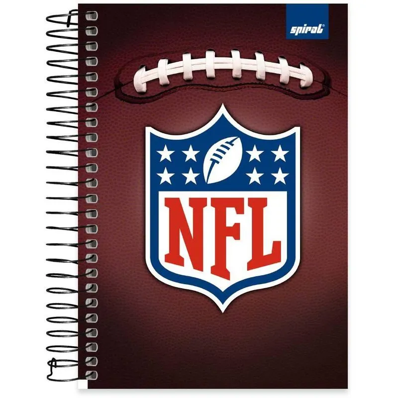 Caderno 1-4 espiral capa dura 1 matéria 80 folhas NFL 2523928 Spiral NFL