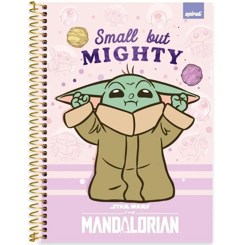 Caderno Universitário Capa Dura 1 x 1 80 Folhas Grogu 2523959 Spiral Gro