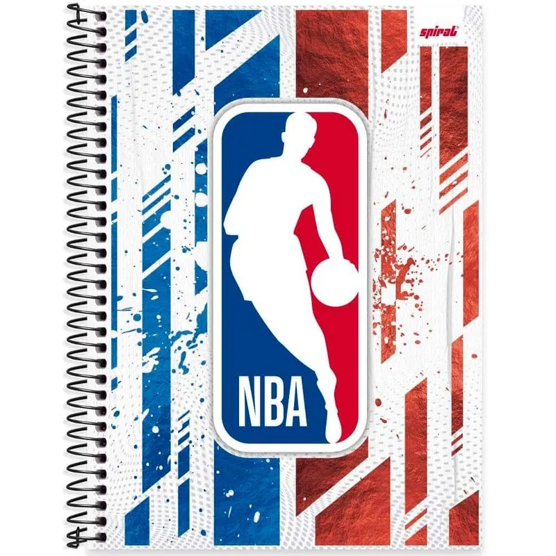 Caderno Universitário Capa Dura 1 x 1 80 Folhas NBA 2524024 Spiral NBA