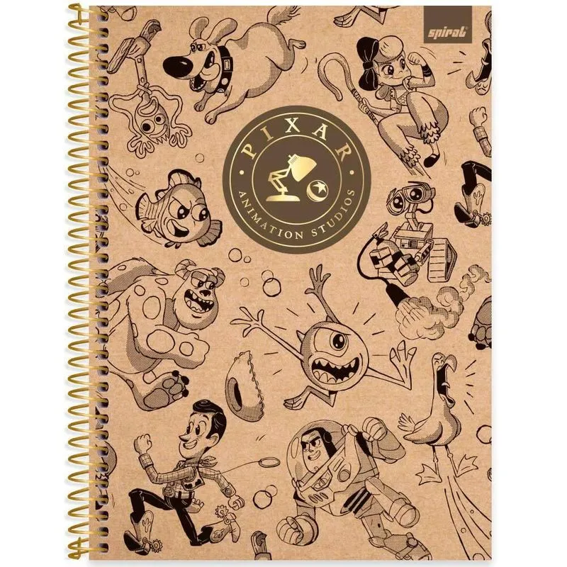 Caderno univ.capa dura 1x1 80fls Pixar 2524161 Spiral Px