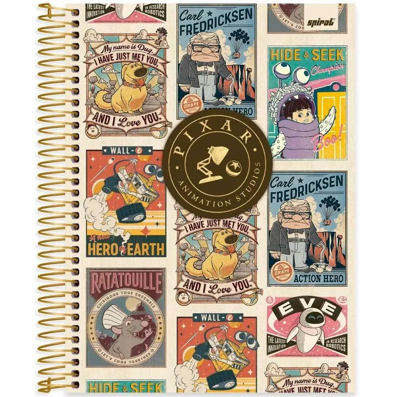 Caderno univ.capa dura 10x1 160fls Pixar 2524628 Spiral Px