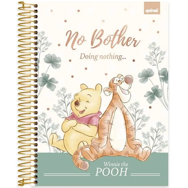 Caderno univ.capa dura 10x1 160fls Pooh 2524642 Spiral Pooh
