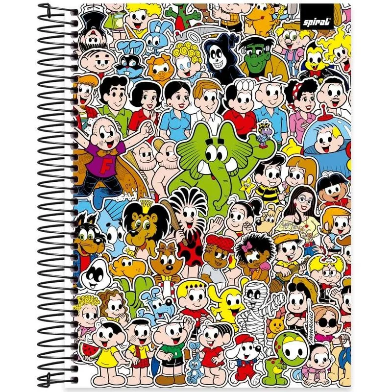 Caderno univ.capa dura 10x1 160fls T.Mônica 2524710 Spiral Tdm