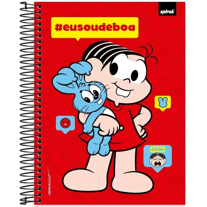 Caderno univ.capa dura 10x1 160fls T.Mônica 2524734 Spiral Tdm