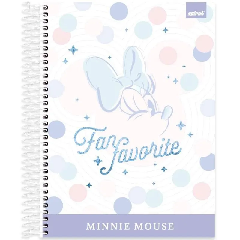 Caderno univ.capa dura 20x1 320fls Minnie St 2524840 Spiral Mis