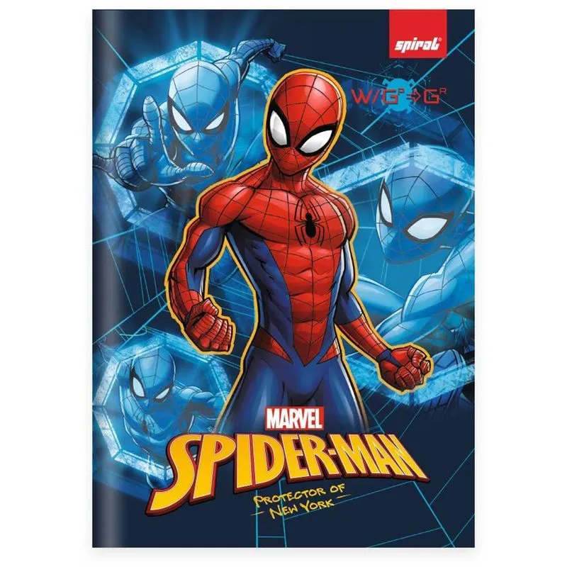 Caderno 1-4 C.D. costurado 80fls H. Aranha 2525151 Spiral Mha