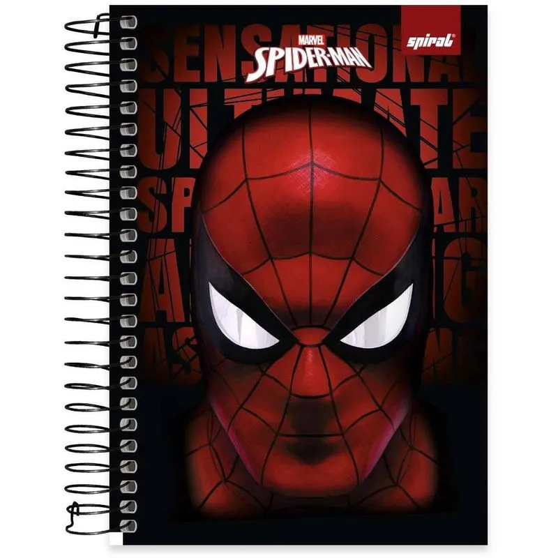 Caderno 1-4 espiral capa dura 80fls h. Aranha 2525243 Spiral Mha