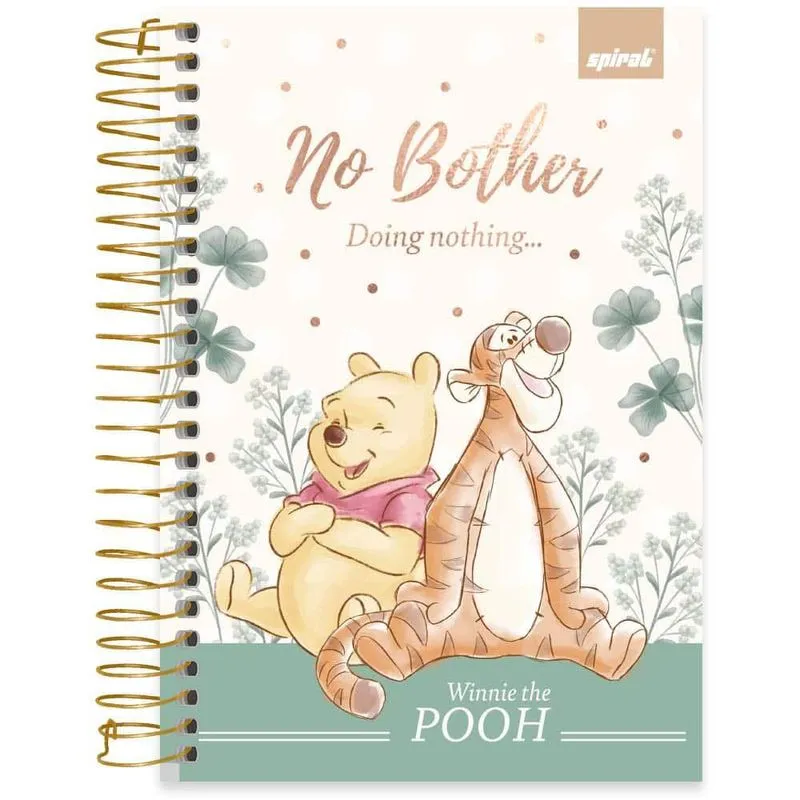 Caderno 1-4 espiral C.D. 160fls Pooh 2525328 Spiral Pooh