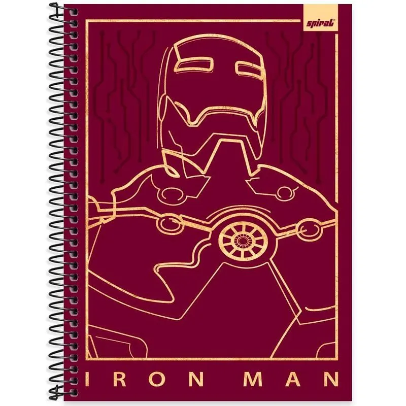 Caderno univ.capa dura 1x1 80fls Avengers 2525427 Spiral Av