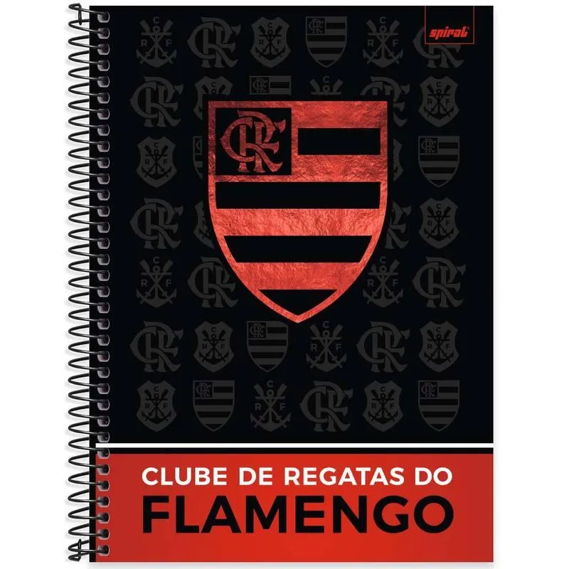 Caderno Universitário Capa Dura 1 x 1 80 Folhas Flamengo 2525557 Spiral Fla