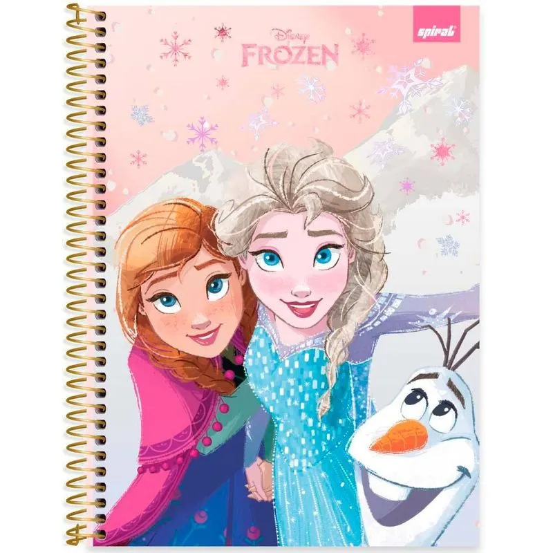 Caderno univ.capa dura 1x1 80fls Frozen 2525564 Spiral Frz
