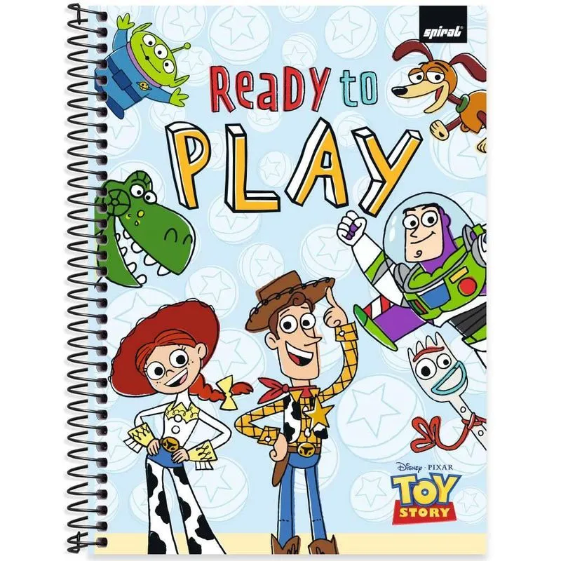 Caderno Universitário Capa Dura 1 x 1 80 Folhas Toy Story 2525830 Spiral Toy