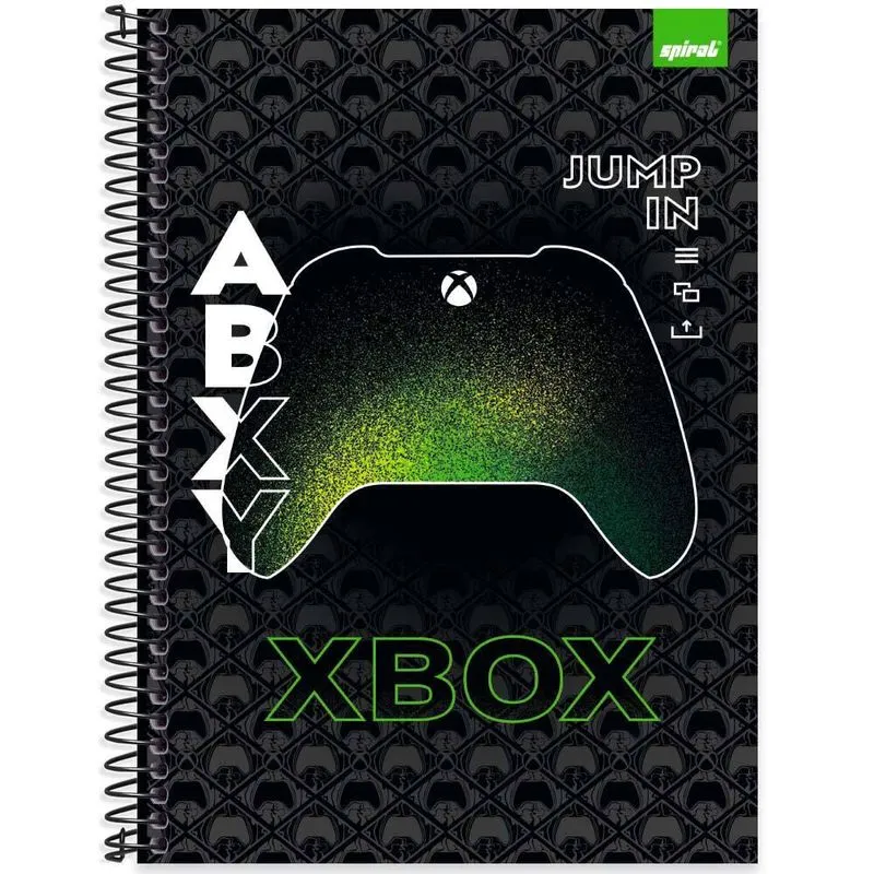Caderno univ.capa dura 1x1 80fls Xbox 2525861 Spiral Xbox