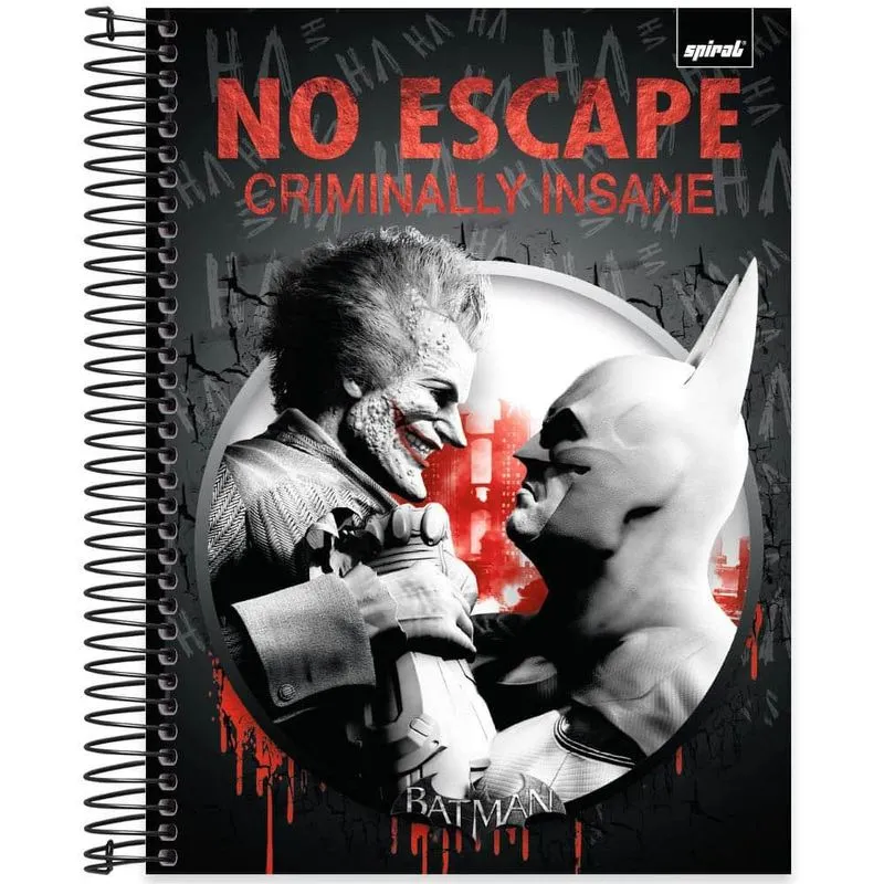 Caderno univ.capa dura 10x1 160fls Batman G 2525892 Spiral Btg
