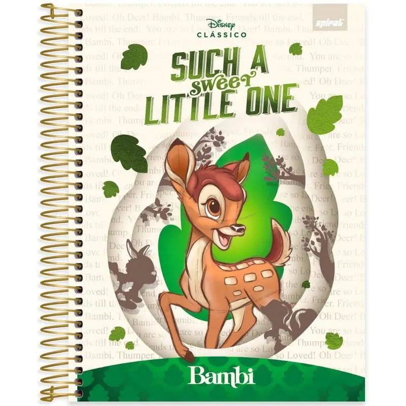 Caderno univ.capa dura 10x1 160fls Disney Cla 2525946 Spiral Cld