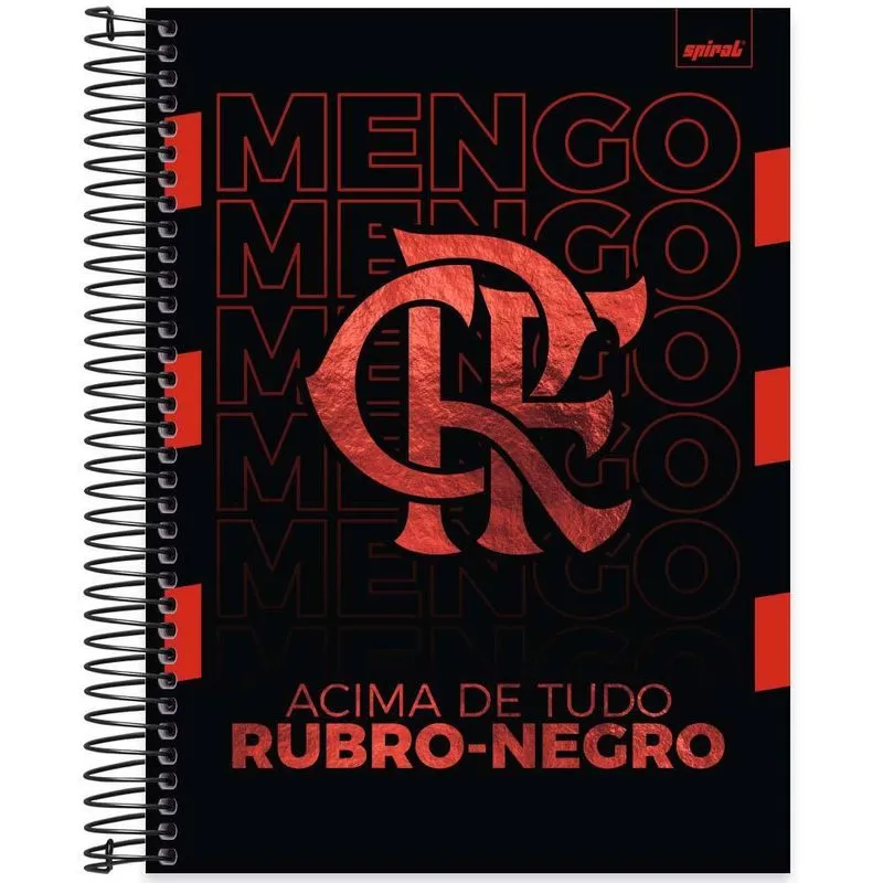 Caderno Universitário Capa Dura 10 x 1 160 Folhas Flamengo 2525984 Spiral Fla