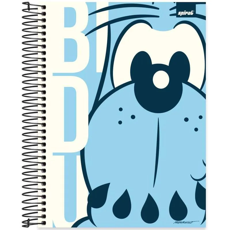 Caderno Universitário Capa Dura 10x1 160 Folhas Turma da Mônica Pets Bidu Spiral