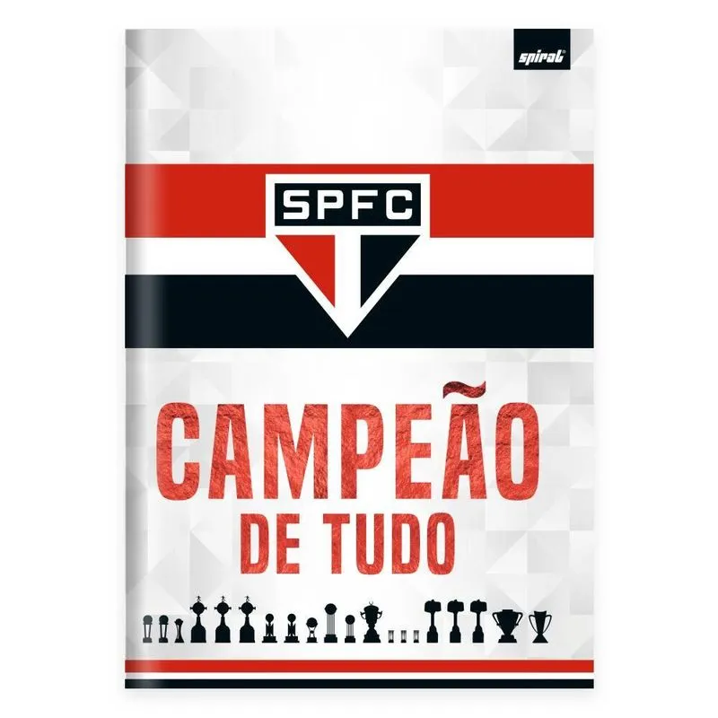 Caderno Universitário Capa Dura Brochura Costurado 80 Folhas São Paulo Spiral
